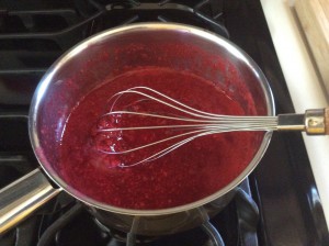 Heating the frozen berries to release juice2