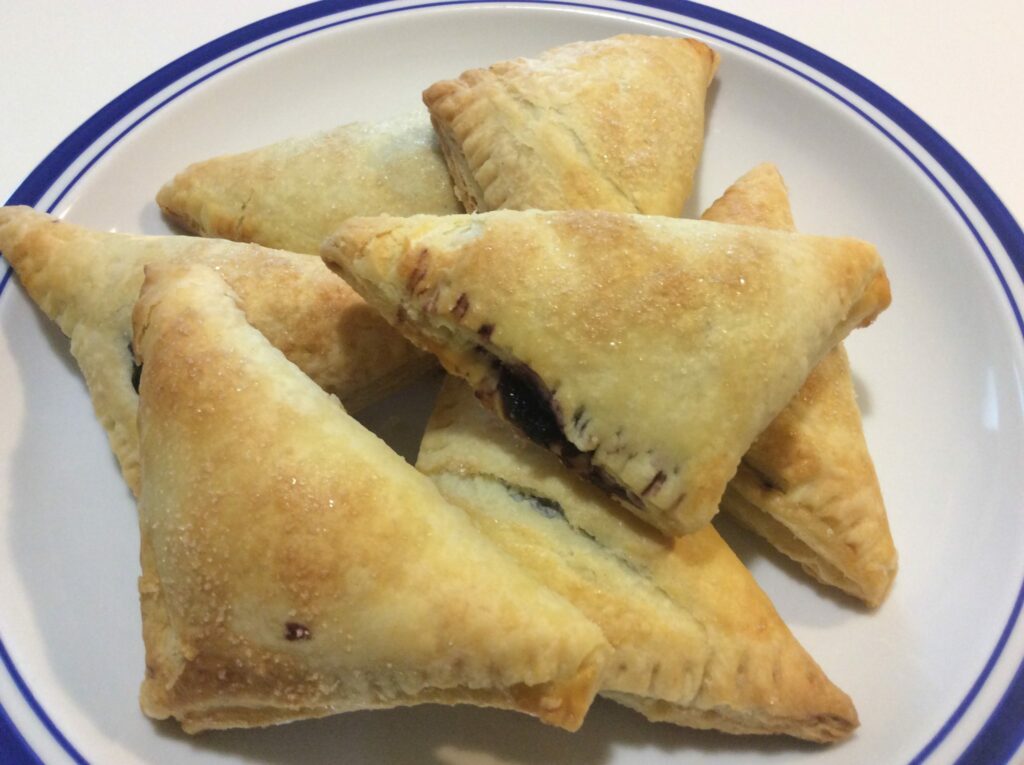 Black Raspberry Turnovers on a plate