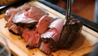 Oven Roast Beef on a wooden cutting board