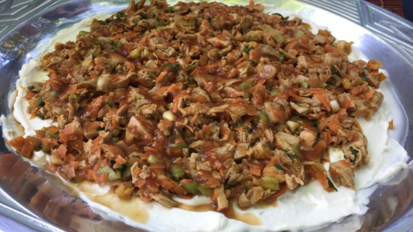 Layered Ginger Chicken Dip