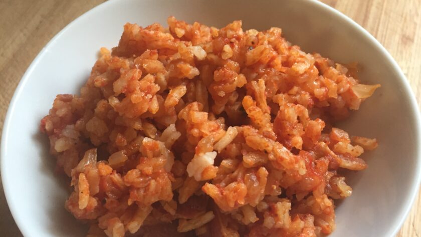 Charleston Red Rice in small bowl