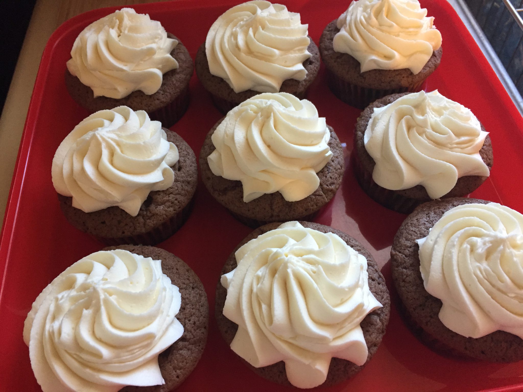 Double-Chocolate Cupcakes with White Chocolate Buttercream

