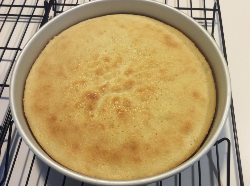 White Cake fresh from the oven