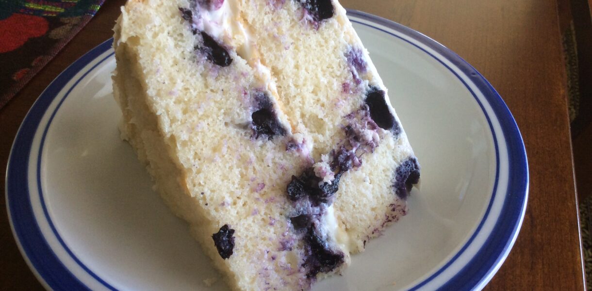 High-Altitude Lemon Blueberry Cake