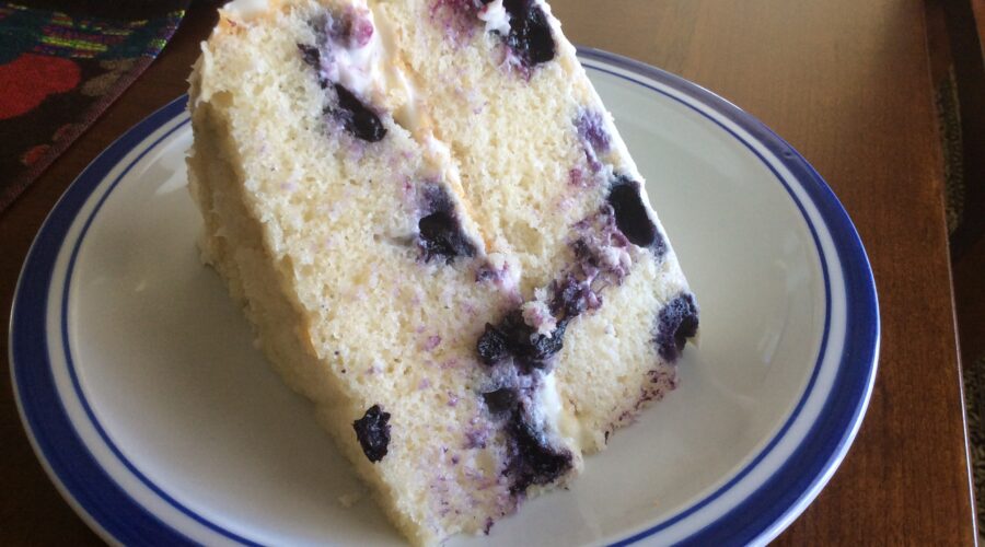 High-Altitude Lemon Blueberry Cake