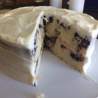 lemon blueberry cake with cream cheese frosting