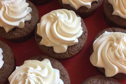 Double Chocolate Cupcakes with White Chocolate Buttercream