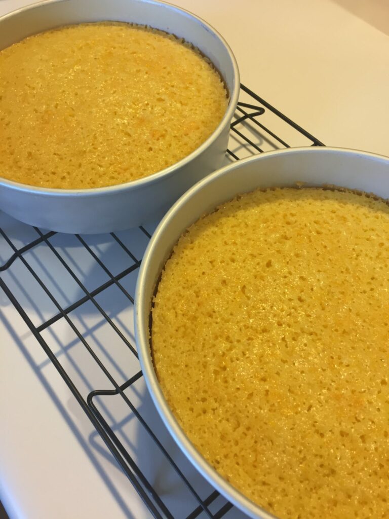 Baked Mandarin Orange Cakes Cooling on Rack