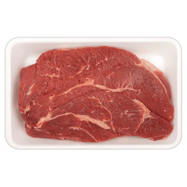 Beef chuck roast in packaging