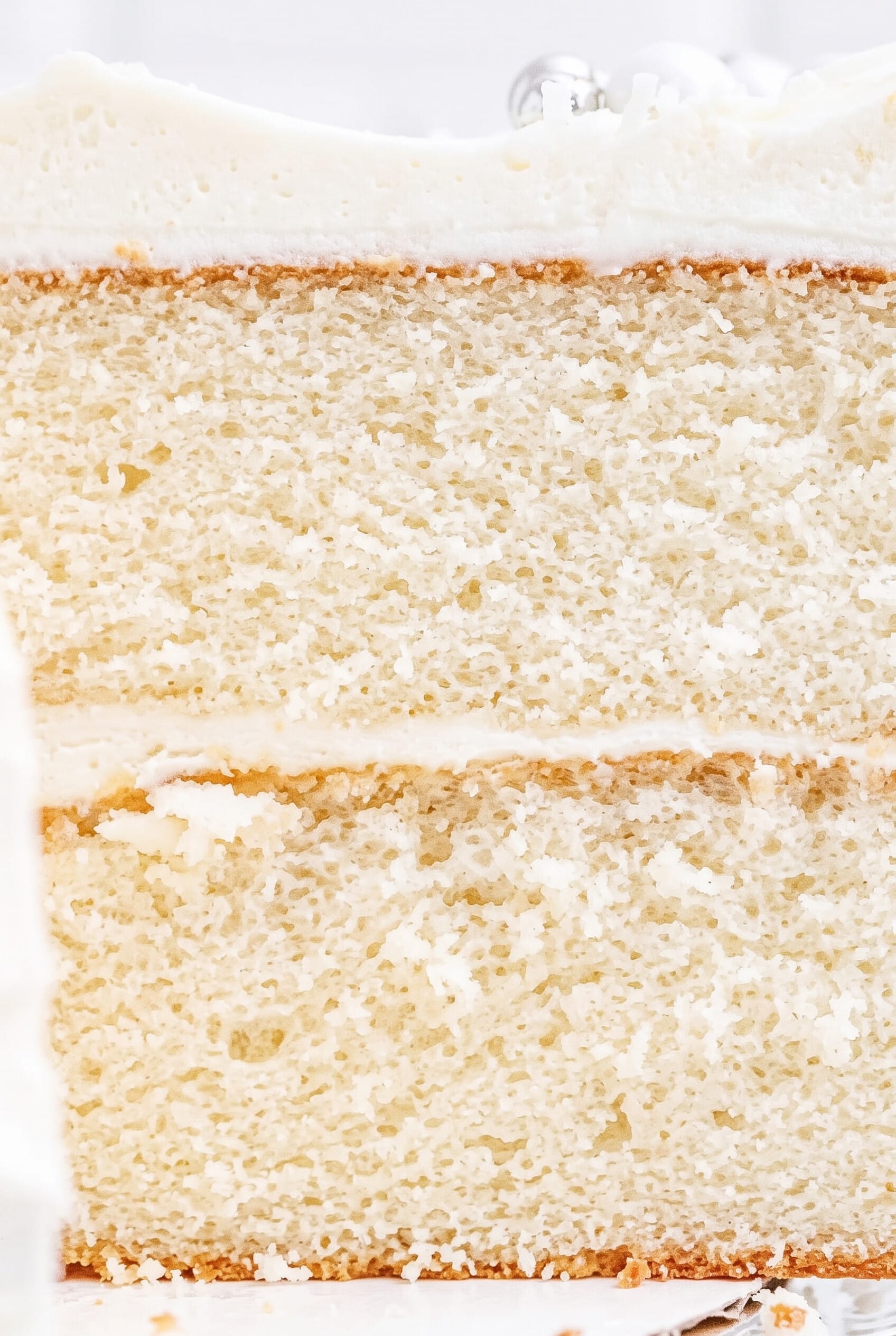 Swan's Down cake showing fine, delicate structure.